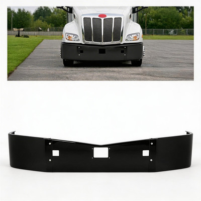 Front Bumper Steel Black For Peterbilt 579 1st Gen 2015-2022