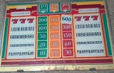 Bally Slot Machine 777 Payout Glass is a 20x14 glass replacement part