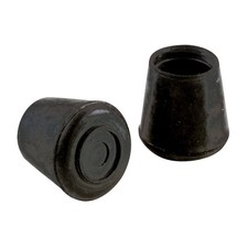 Shepherd 24 Pack Non-Slip Round Rubber Leg Tip 1-1/4" - of 24, Black