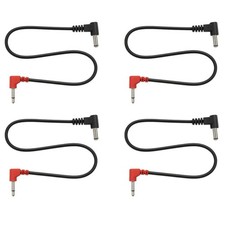 (4) Pack of Short Pedal Power Cables for SKB PS-6 PS-15 Stomp 6 PS-8 Pedalboards