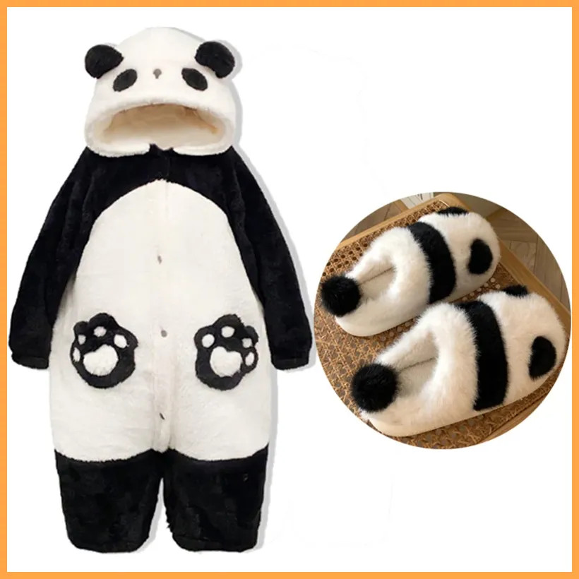 Invierno Unisex el Panda Batas Disfraces Onesies Kigurumi Unicron Cosplay Pijama E