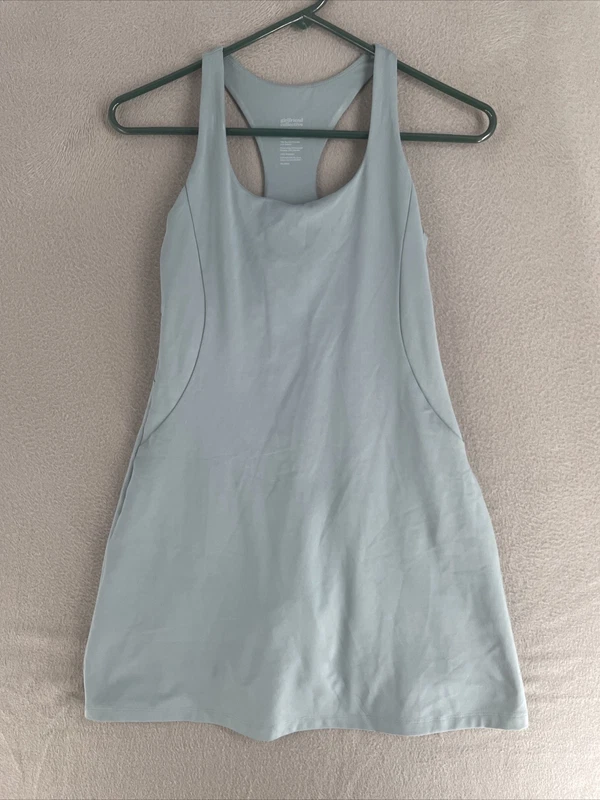 girlfriend-collective a-line active wear dress skort midi razorback 