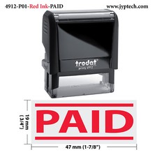 PAID w. 2 Bars Trodat 4912 Self Inking Rubber Stamp