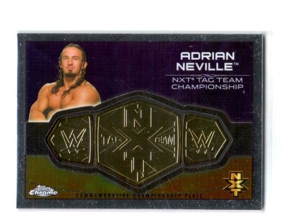 WWE Adrian Neville 2015 Topps Chrome Championship Belt Plate NXT Tag Relic Card