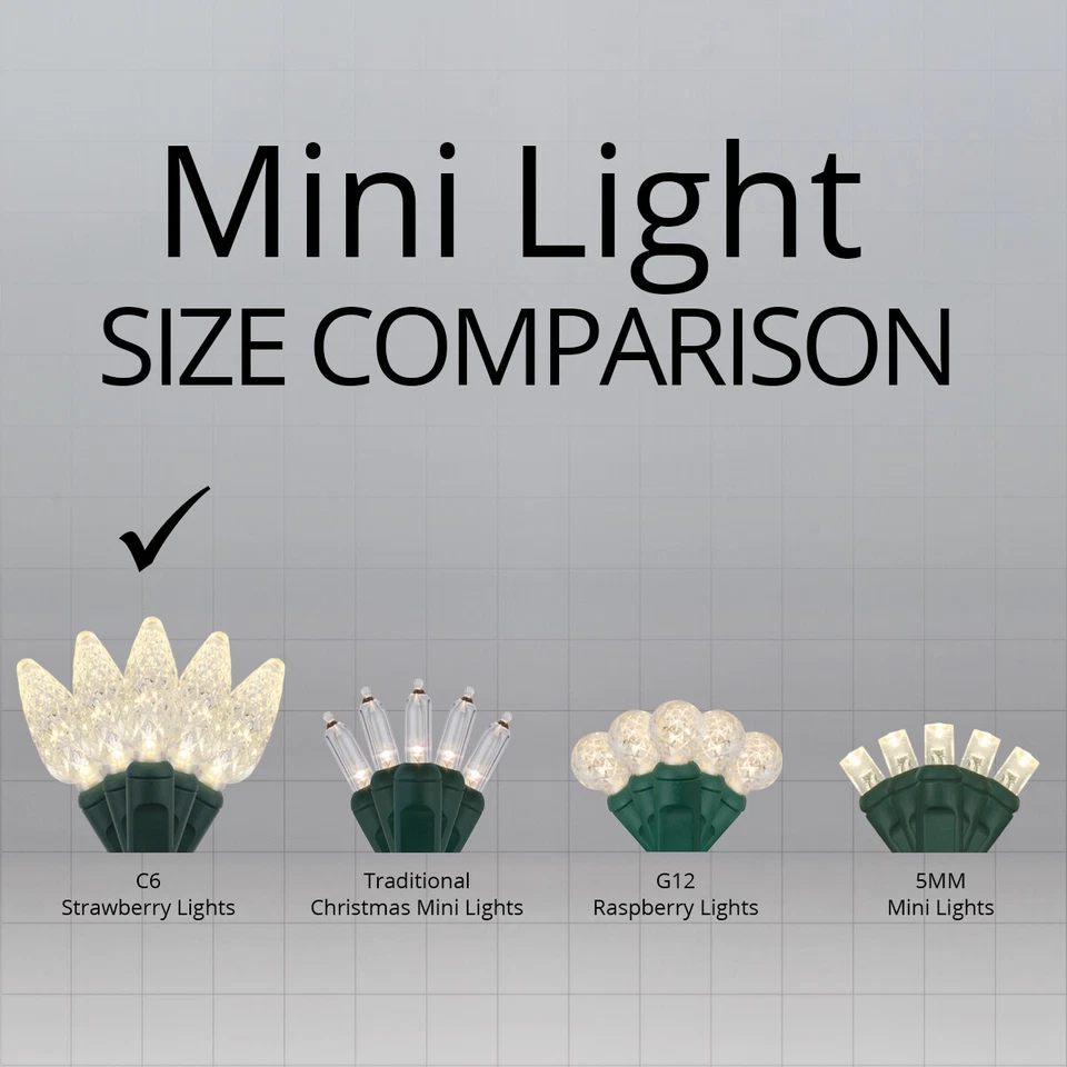 70 ct C6 LED Christmas Mini Light Set Indoor Outdoor Holiday Home Lights 24ft - Image 3 of 4