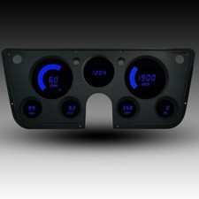 1967-1972 Gmchevy Truck Led Direct Replacement Gauge Cluster Blue Leds