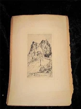 Vintage Etching Print 'STIRLING CASTLE' PRESTON CRIBB Signed by Artist