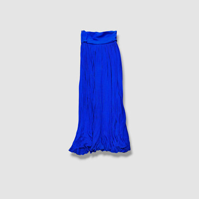 Proenza Schouler Glossy Knit Strapless Maxi Dress - Cobalt