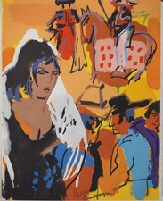 Foulard En Soie Jeux Olympiques Grenoble 1968 - Signé Pierre Ambrogiani, Occasion Proche Du Neuf