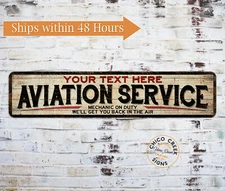 Personalized Aviation Service Decor Sign Custom Air Port Gift 4x18 104182002012