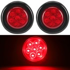2"inch Round LED Clearance Tail Light Side Marker Grommet Trailer Truck UTE 12V