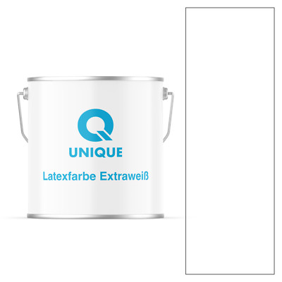 UNIQUE Latexfarbe Extraweiss Mattfarbe Innenfarbe Wandfarbe Deckenfarbe 5L