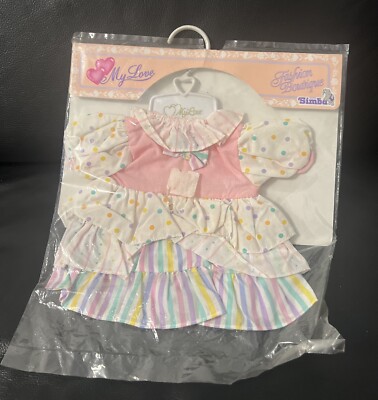 Puppenkleid für Puppen 42-46 Cm ,Neu/OVP,My Love Simba,Vintage 80er