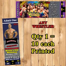 Wrestling WWE Invitations 10 ea with Env Personalized Sale