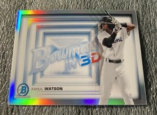 2022 BOWMAN CHROME KAHLIL WATSON IN 3D Prospect 1st RC MARLINS B3D-12