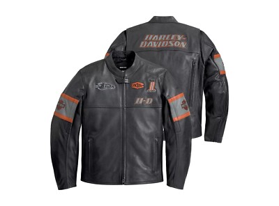 Harley Davidson Men's Screaming Eagle Genuine Cowhide Leather Motorcycle Jacket