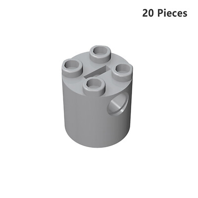 ZITIANYOUBUILD 30361 Round Brick 2X2X2 Light Gray 20 PCS Bricks 100% Compatible