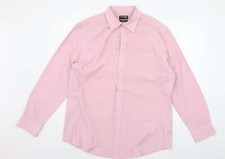 DEBNHAMS Mens Pink Polyester blend Size 17 Collared