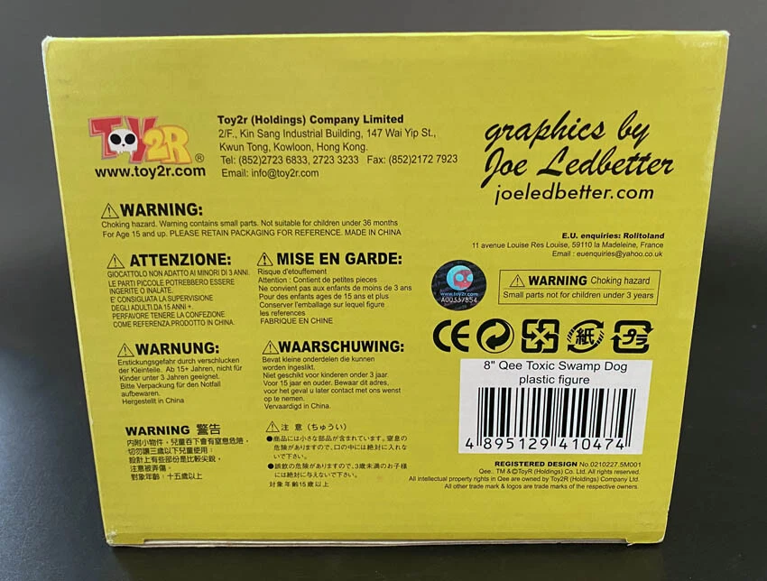 Joe Ledbetter JLED FIRMADO 2006 8" Tóxico Pantano Azul Perro Qee LE 300 AUTOGRAFIADO Foto 4 de 4