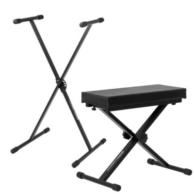 Ultimate Support JamStands JS-MB100 Med X-Style Keyboard Bench + Keyboard Stand