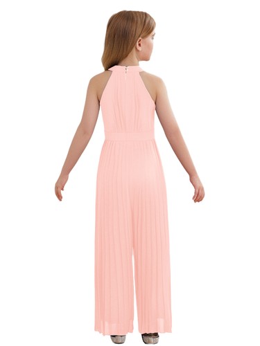 Girls Beading Jumpsuit Dynamic High Waist Jumpsuit Glamorous Pleated Modern - Picture 20 of 70