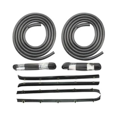 Front Door Window Run Sweep Felts for Chevy GMC Truck Weatherstrip Seals Kit Set