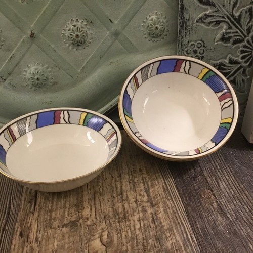Ncl Klyman bone china bowls Art Deco 4 1/2 Inches Diameter set of 4 - Picture 4 of 7
