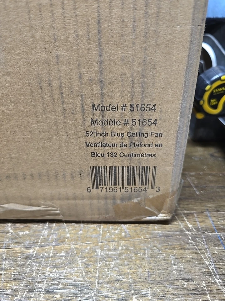 Prominence Home 52" Octavia Blue-Sapphire Remote Control Ceiling Fan, 5 Blades - Image 3 of 4