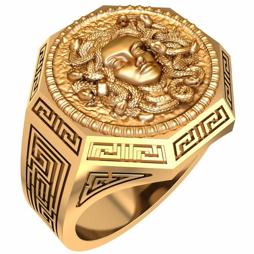 Anillo Medusa griega gorgona serpientes latón joyería talla 6-15 eBay