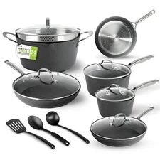 Granitestone Armor Max 14 Piece Nonstick Hard Anodized Durable Cookware Set