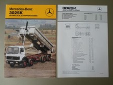 MERCEDES BENZ 3025K 30-Ton 8x4 Tipper Chassis orig 1985 UK Mkt Sales Brochure