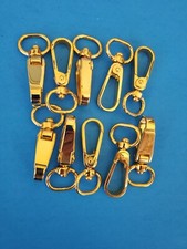 12 PCS Metal Bag Clasps Lobster Swivel Trigger Clips Snap Hook Buckle Gold