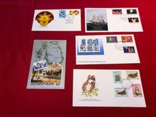 1982 Cocos Keeling Islands x 4 FDC 1 postcard