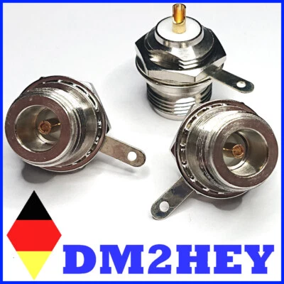 CDH DE - Typ N Einbaubuchse female rund 16mm Bohrung Lötversion - Neu