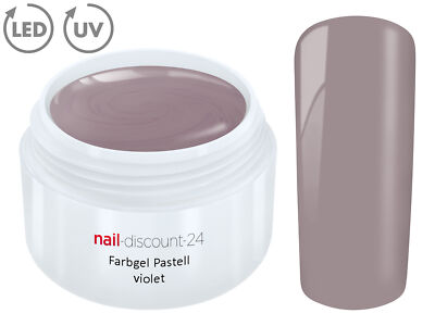 UV LED Farbgel PASTELL VIOLETT French Color Modellage Nail Art Design Finish Tip