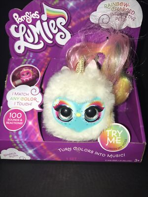 New Pomsies Lumies - Rainbow Charged Interactive Pet - Sparkle Rush