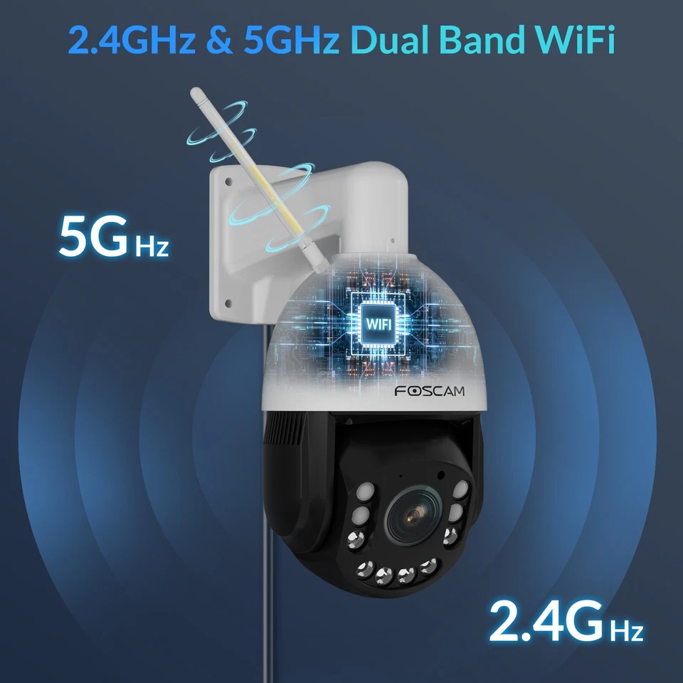 Foscam SD4H 18X Optical Zoom Smart 4MP PTZ WiFi Camera with Spotlight - Image 2 of 4