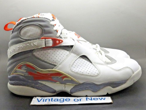 Air Jordan VIII 8 White Stealth Orange 