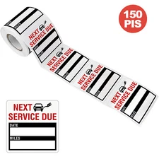 150 Oil Change Service Reminder Clear Static Cling Stickers Window Lite Decals