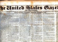 Newspaper Stephen Austin & Texians - Nacogdoches & Gen Sam Houston -TEXAS - 1835