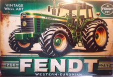 FENDT  TRAKTOR BULLDOG  .... -   Blechschild Retro 20 x 30 cm