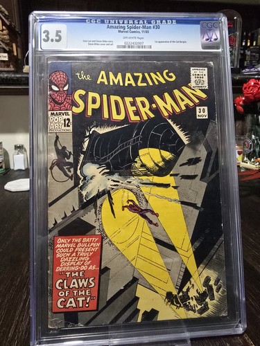 Amazing Spider-Man 30 ! CGC 3.5 1965. 1st App CAT BURGLAR 🐈 😻 