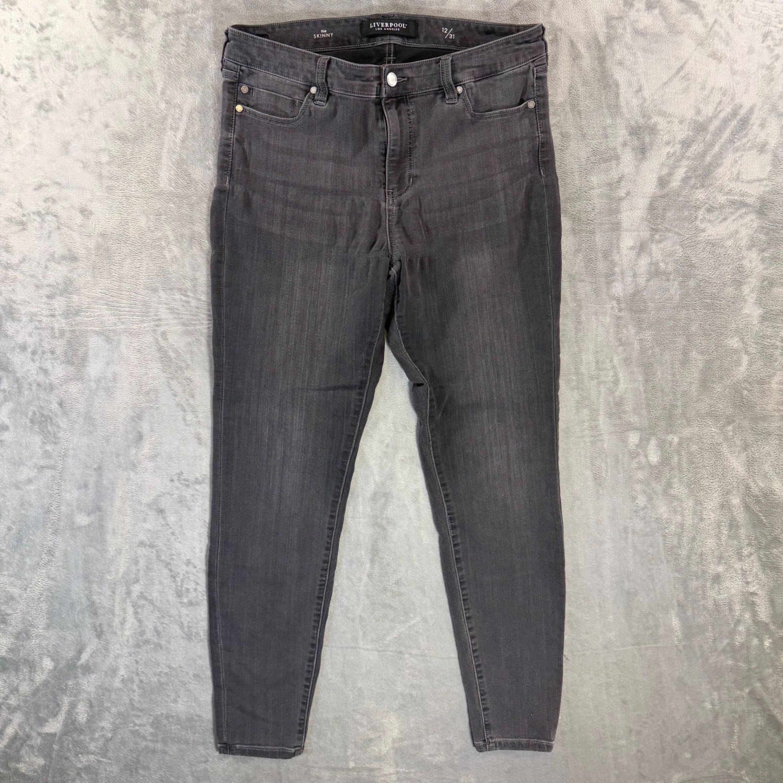 Liverpool Skinny Jeans Women's Size 12/31 Gray Denim Pants-image