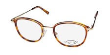 NEW OSCAR DE LA RENTA OSL 732 GLASSES OVAL 215 METAL PLASTIC FULL-RIM BROWN