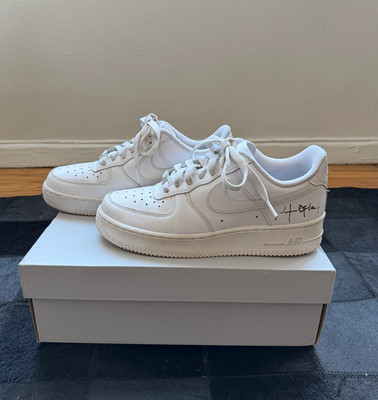 Travis Scott Utopia Nike Air Forces 1's, White Sneakers With Box, Size Womens 8