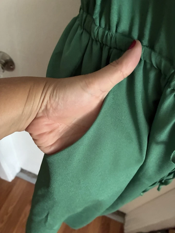 Vestido BeBop VTG 50s 60s Repro Mini Verde Peter Pan Gola Coquetel Pinup Retrô M - Imagem 3 de 4