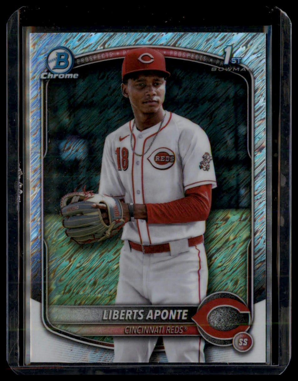 2025 Bowman Chrome #BCP-174 Liberts Aponte Prospects Shimmer
