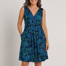 NWT Talbots Catalina Cloth Floral Paisley Faux Wrap Dress Size 12 Wedding Guest