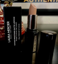 LAURA MERCIER Caviar Smoothing Matte Lipstick 143 NUDE SATEEN 3.8 g NIB + GIFT!