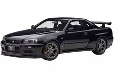  AutoArt 77407 1/18 Nissan Skyline GT-R R34 V Spec II Black Pearl Diecast Model 